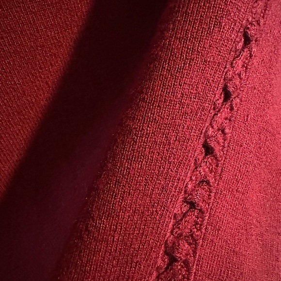 White House Black Market Maroon Thick Cowl Neck Long Sleeve Pullover Sweater L - Picture 9 of 10